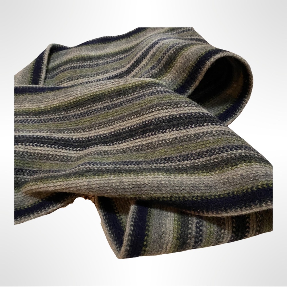 🔥RW and Co ribbed knitted scarf for men 100% Lambswool.